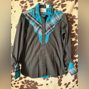 Vintage Western Girls Kenny Rogers Pearl snap